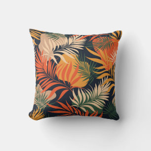 Coussin Feuilles Tropical Palm : Vintage sans fil