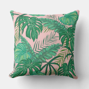 Coussin Feuilles Tropicales