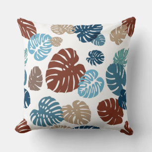 Coussin Feuilles tropicales multicolores 11