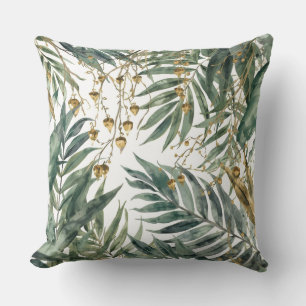 Coussin Feuilles tropicales, palmier
