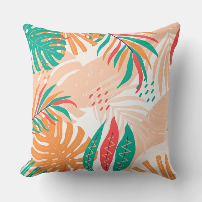 Coussin Feuilles tropicaux (Recto)