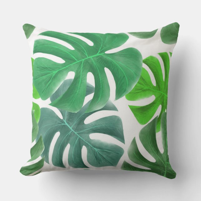 Coussin Feuilles tropicaux (Recto)