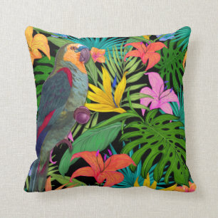 Coussin Feuilles tropicaux du perroquet