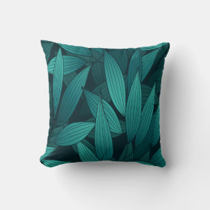 Coussin Feuilles tropicaux rayonnants