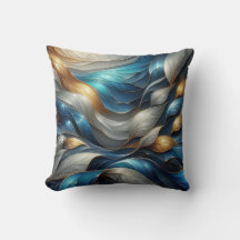 Feuilles turquoise et cuivre Abstraits