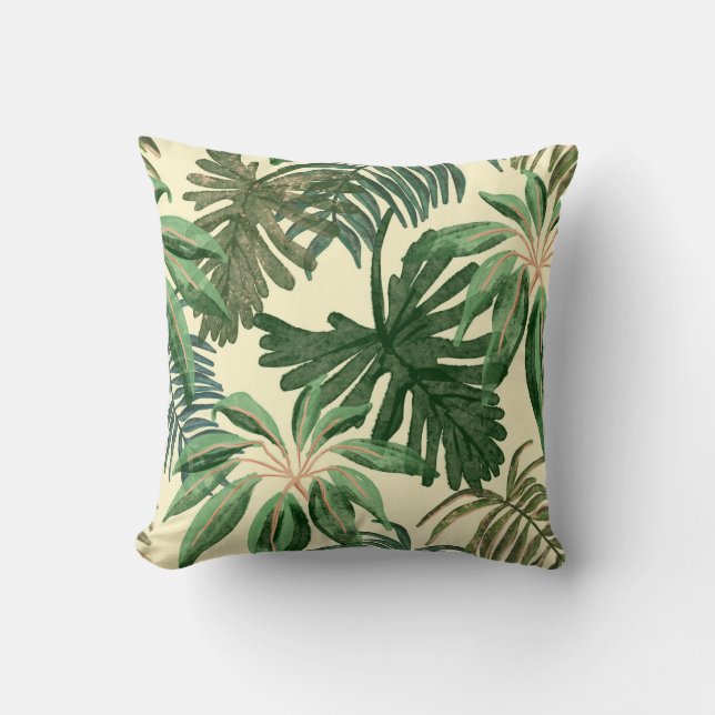 Coussin Feuilles verts (Recto)