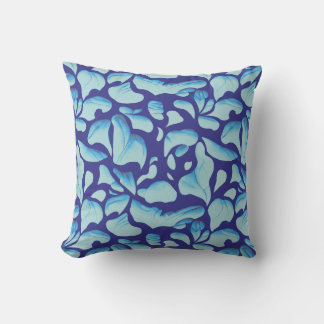 Coussin Feuilles Volantes | Motif de Feuille Bleue