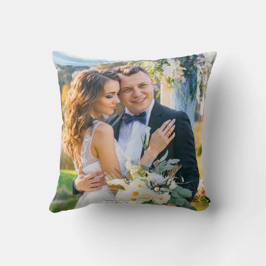 Coussin Feux à cordes Mariage photo (Verso)