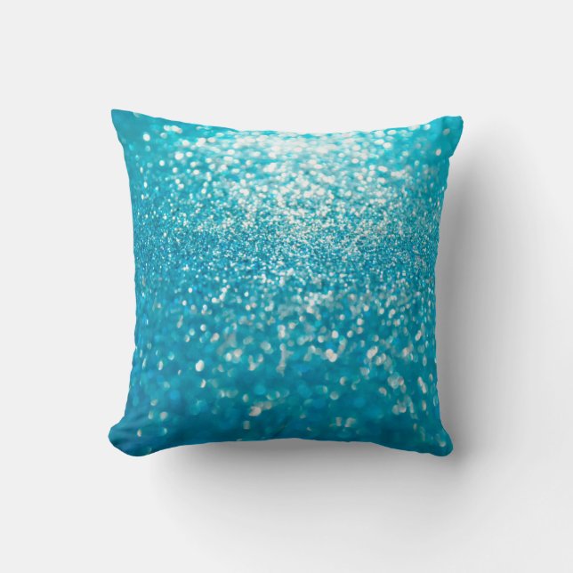 Coussin Feux bleus Abstraits sur arrière - plan (Recto)