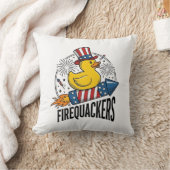 Coussin Feux d'artifice Canard Patriotique Conception de C (Couverture)