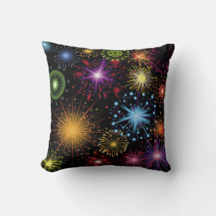 Coussin Feux d'artifice coloré dynamique Décor
