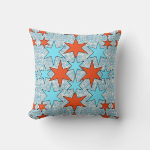 Coussin Feux d'artifice et drapeau américain