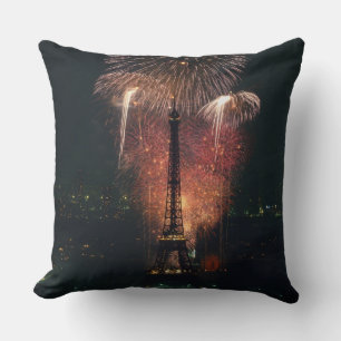 Coussin Feux d'artifice, Tour Eiffel, Paris, France