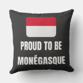 Coussin Fier d'être monégasque (Verso)