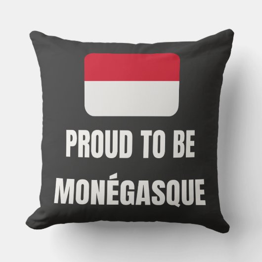 Coussin Fier d'être monégasque (Recto)
