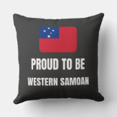 Coussin Fier d'être Samoan occidental (Verso)