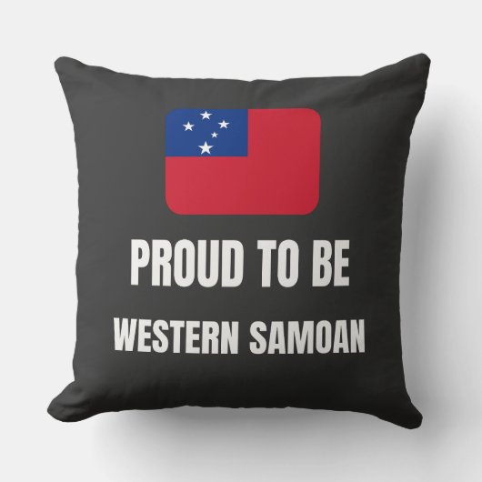 Coussin Fier d'être Samoan occidental (Recto)