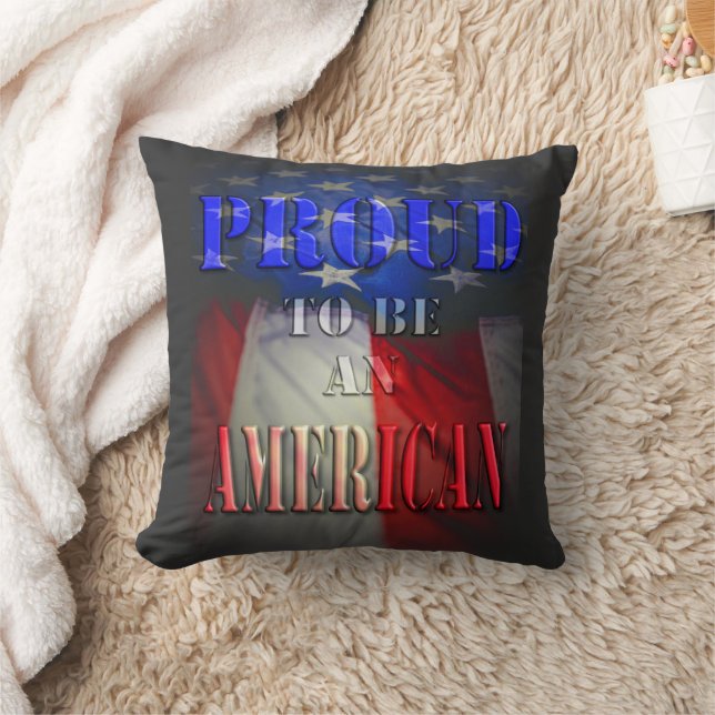 Coussin Fier d'être un Américain (Couverture)