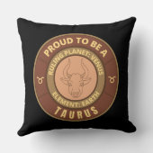 Coussin Fier d'être un Taureau (Verso)