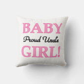 Coussin Fier Oncle Baby Girl Dons (Verso)