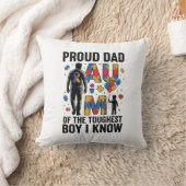Coussin Fier papa Autisme Garçon le plus dur Design vector (Couverture)