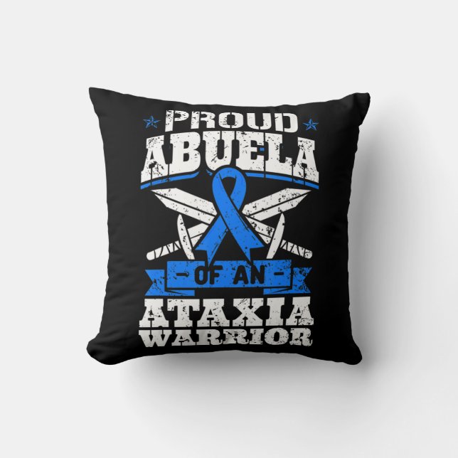 Coussin Fière Abuela D'Un Guerrier Ataxien Dystaxia (Recto)