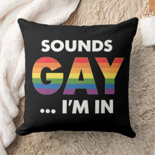 Coussin Fière de la communauté LGBTQ arc-en-ciel, j'ai l'a