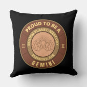Coussin Fière d'être Gémeaux (Verso)