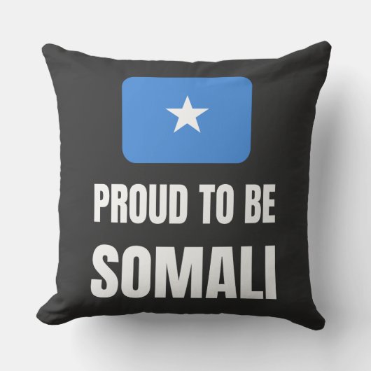 Coussin Fière d'être somalienne (Recto)