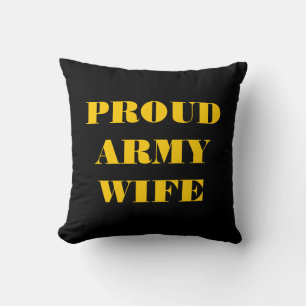 Coussin Fière épouse de l'armée