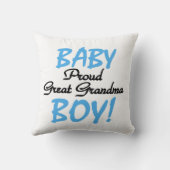 Coussin Fière Grand Grand Grand Mamie Bébé Cadeaux Garçon (Verso)