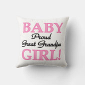 Coussin Fière Grand Papi Bébé Cadeaux Fille (Verso)