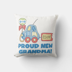 Coussin Fière nouvelle grand-mère C'est un garçon cadeaux