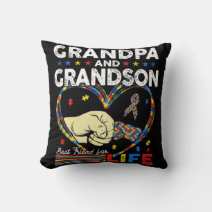 Coussin Fière Soutien Autisme Grand-Père Et Grand-Fils Aut