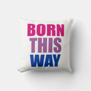 Coussin Fièrement Bisexuel Bisexuel Fierté LGBTQ Né Comme 