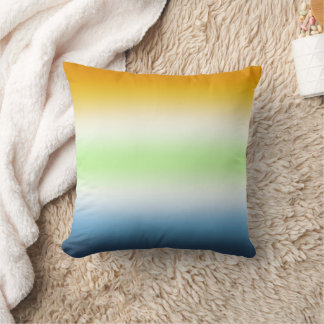 Coussin Fierté Agender AroAce à dégradé