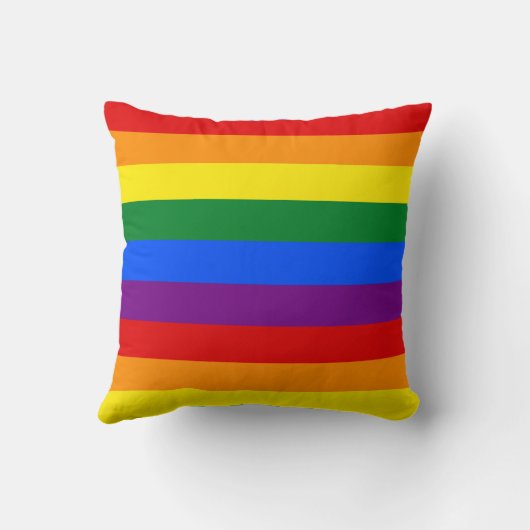 Coussin Fierté arc-en-ciel (Verso)