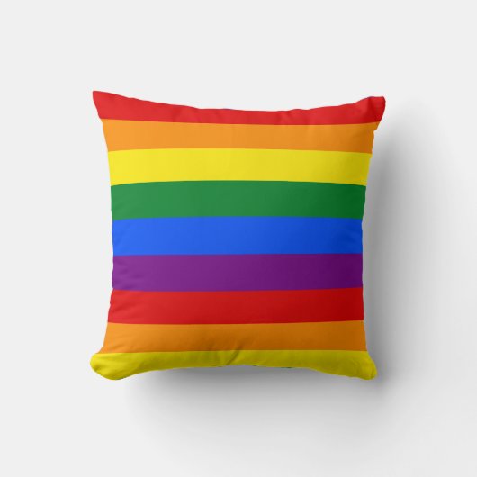 Coussin Fierté arc-en-ciel (Recto)