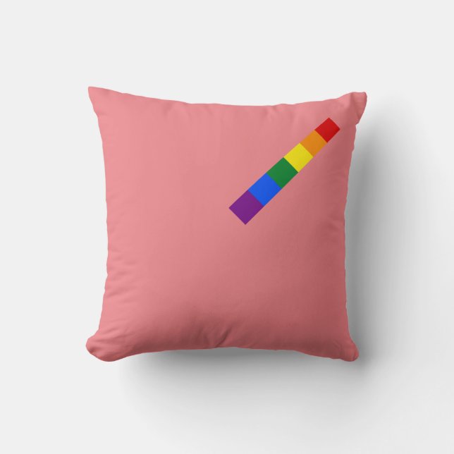 Coussin Fierté arc-en-ciel (Recto)