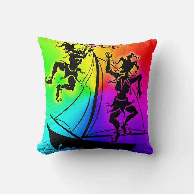 Coussin Fierté arc-en-ciel (Recto)