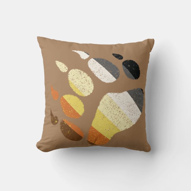 Coussin Fierté de l'ours patte en détresse (Recto)
