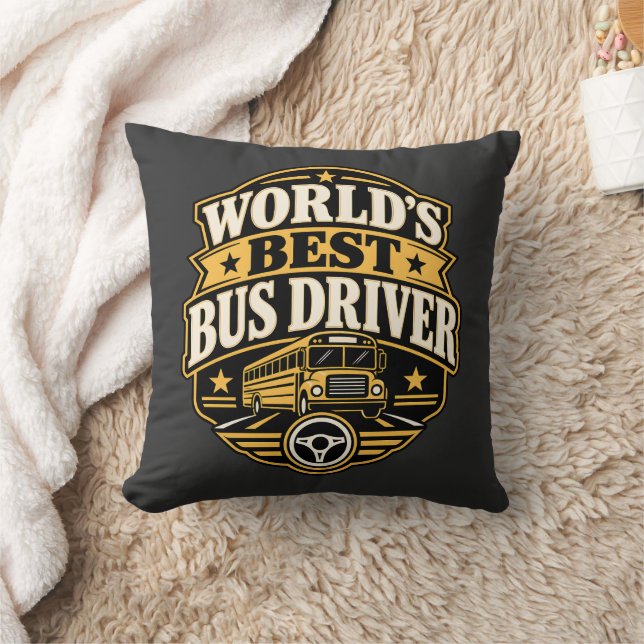 Coussin Fierté des conducteurs d'autobus Meilleur conducte (Couverture)