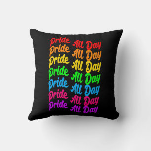 Coussin Fierté toute la journée Couleurs arc-en-ciel LGBTQ
