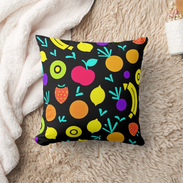 Coussin Fiesta aux fruits lumineux (Couverture)