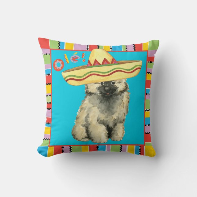 Coussin Fiesta Keeshond (Recto)