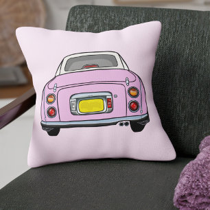 Coussin Figarations jolie voiture Figaro rose