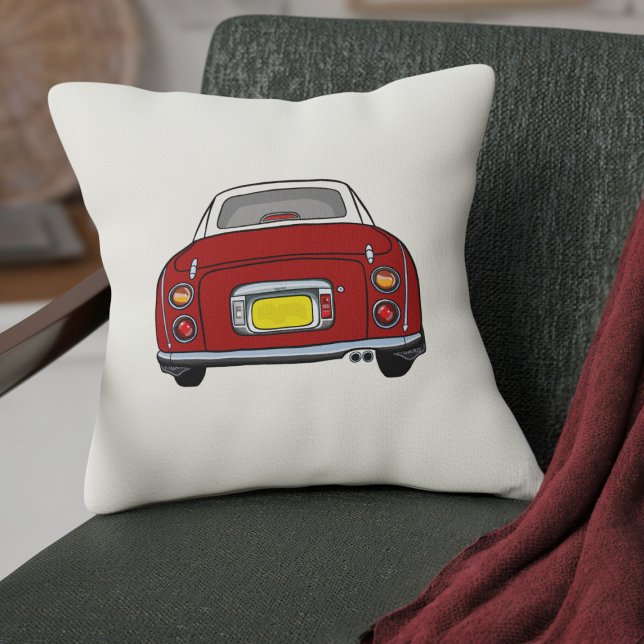 Coussin Figarations Jote Rouge Figaro Crème voiture (A cute red figaro car pillow just for your car or home)
