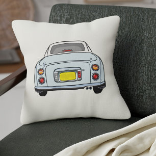 Coussin Figarations Pale Aqua Figaro Crème Voiture