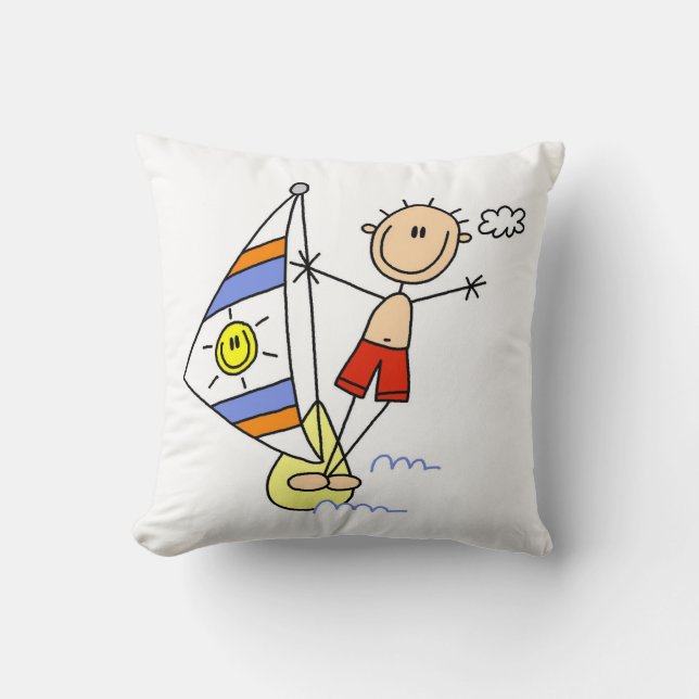 Coussin Figure de bâton de parasailing (Recto)