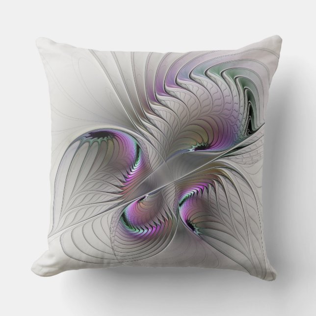 Coussin Figure de fantaisie abstraite moderne et timide, a (Recto)